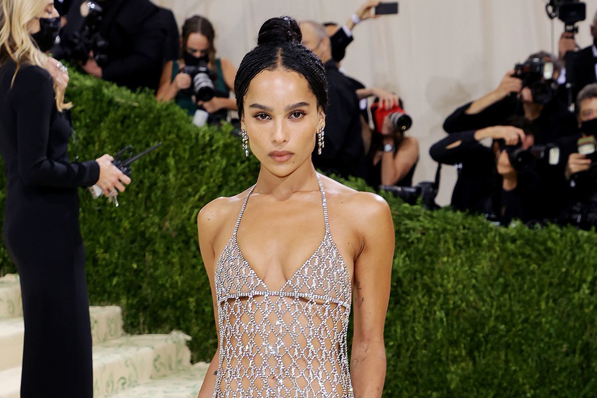  Actress Zoe Kravitz wearing earrings by Jessica McCormack at the Met Gala 2021
