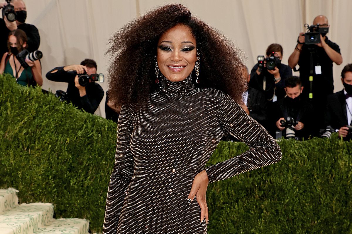  Actress Keke Palner at the Met Gala 2021 wearing Ana Khouri earrings