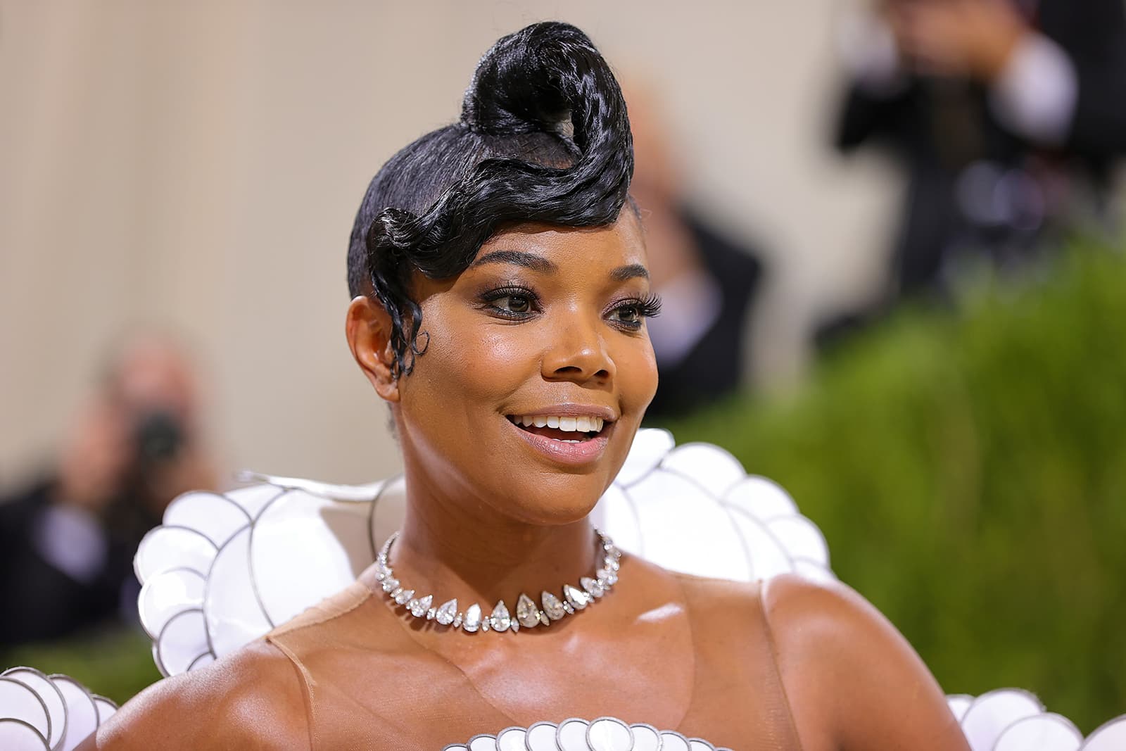  Actress Gabrielle Union at the Met Gala 2021 in diamond jewellery by Messika 