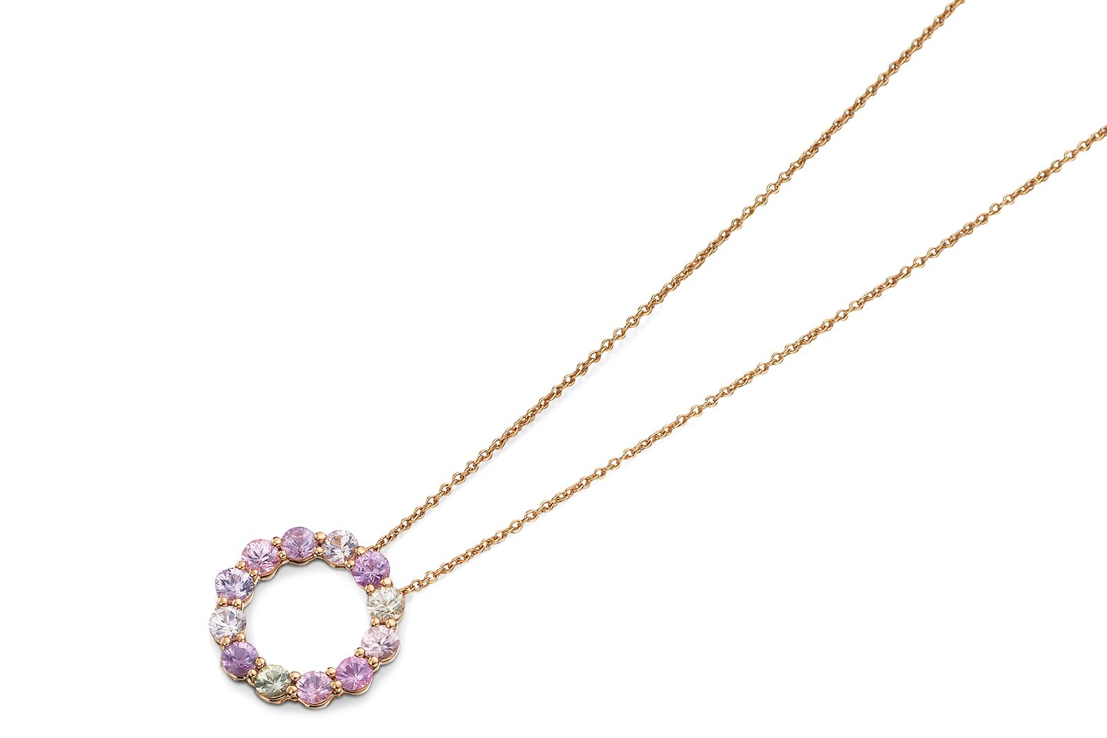  Bucherer Fine Jewellery Pastello pendant with 2.00 carats of natural fancy colour sapphires