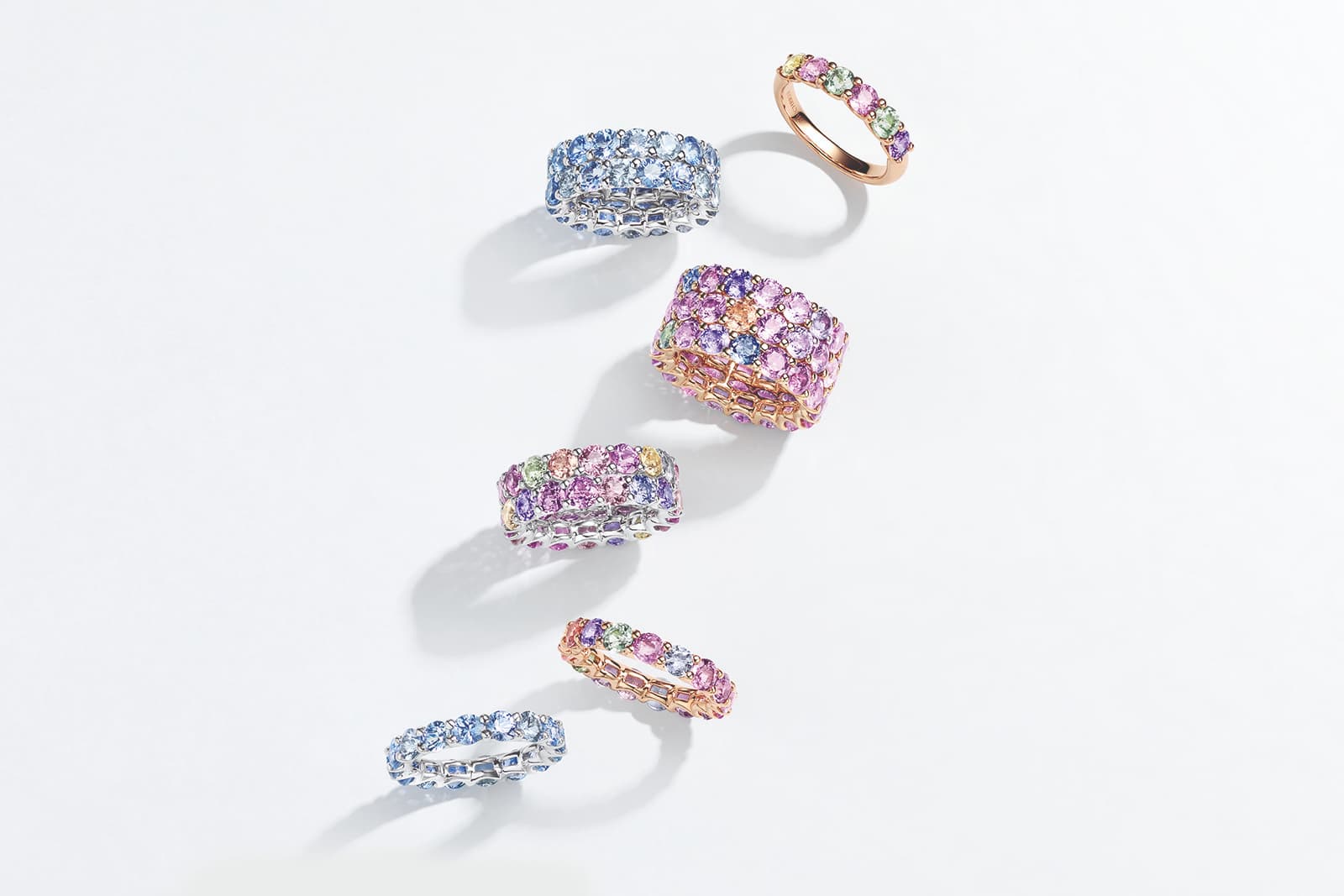Bucherer Fine Jewellery natural fancy-coloured sapphires from the Pastello Collection