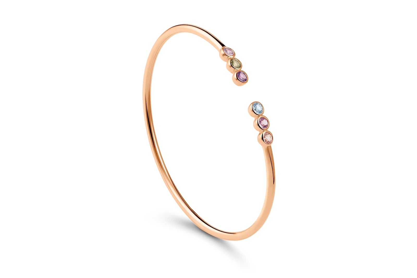  Bucherer Fine Jewellery Pastello bangle with natural fancy colour sapphires