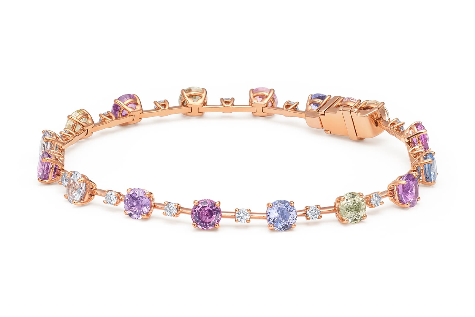  Bucherer Fine Jewellery Pastello bracelet with 9.75 carats of natural fancy colour sapphires