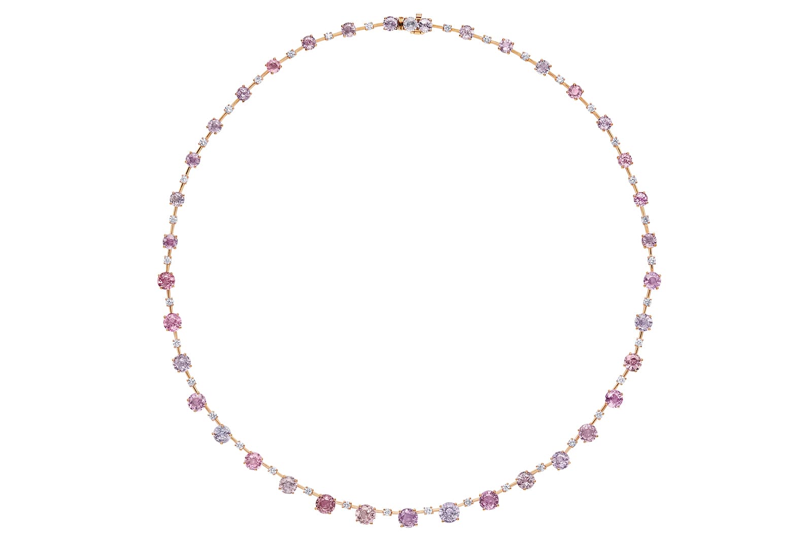 Bucherer Fine Jewellery Pastello necklace with 17.66 carats of natural fancy colour sapphires