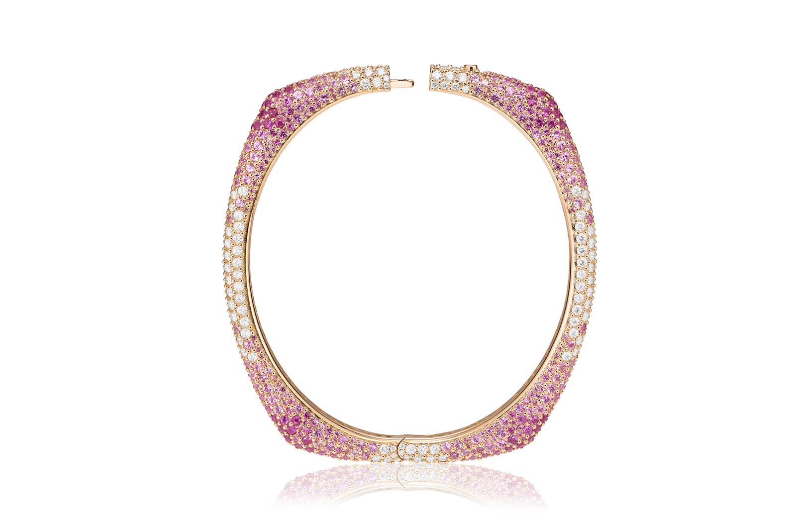  Fullord Pink Ghost bracelet with 4.68 carats of pink sapphires and 4.13 carats of diamonds in 18k rose gold