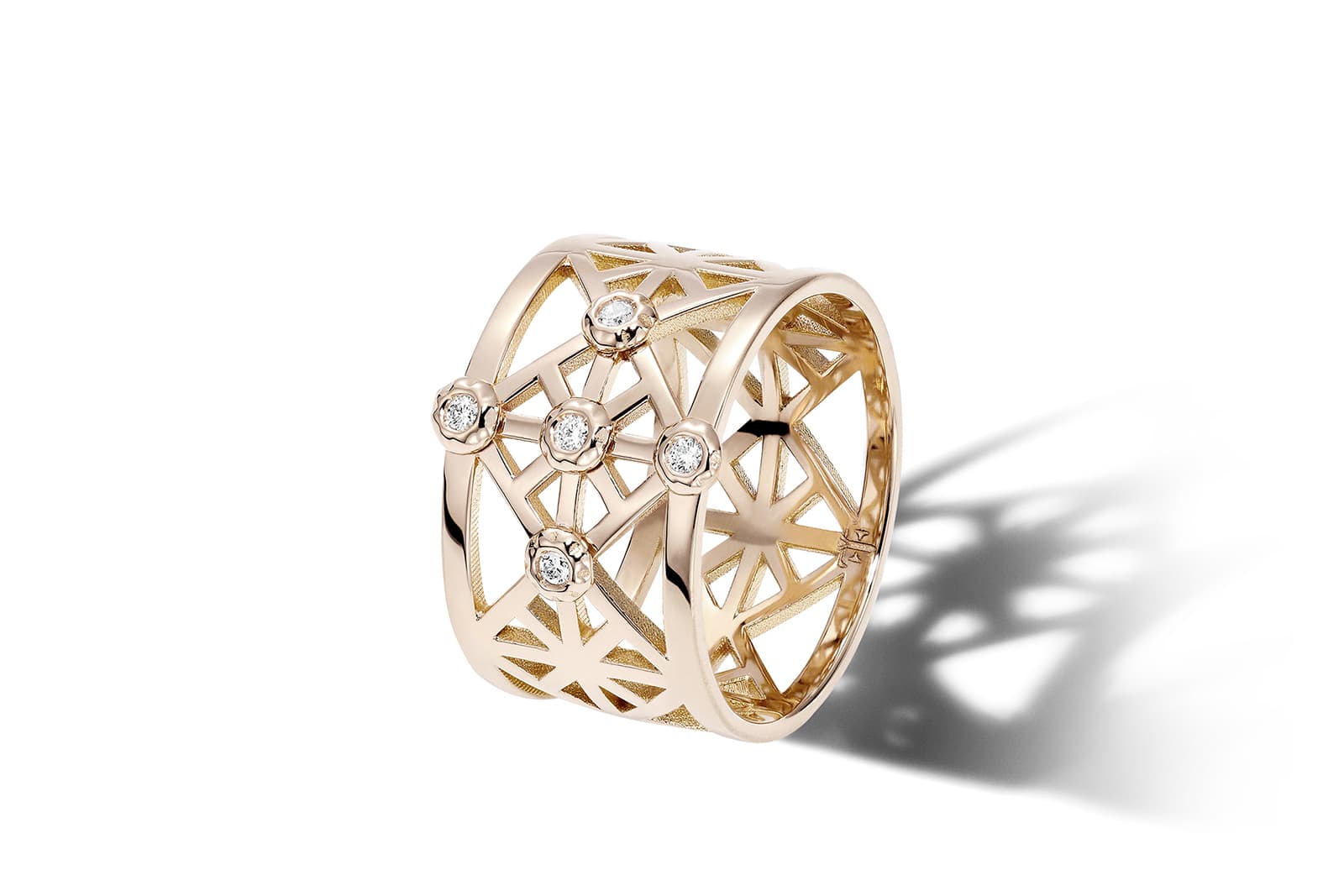  Fullord Étoile ring in 18k rose gold with diamonds 