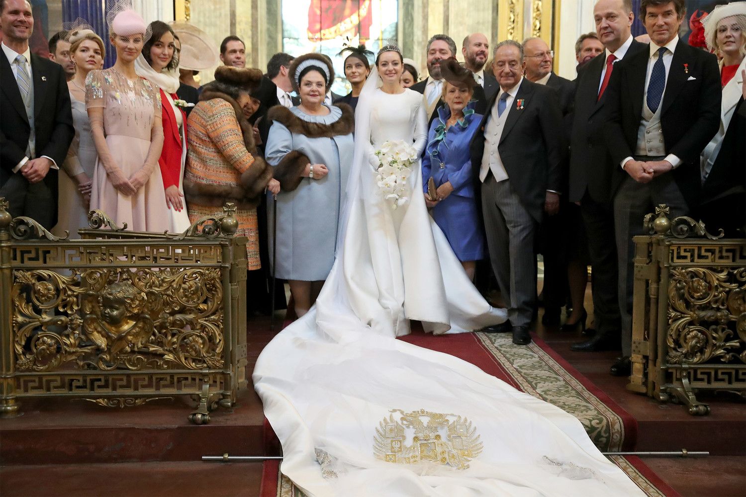  Family and friends at the wedding of Grand Duke George Mikhailovich, Romanov heir, and Rebecca Victoria Romanovna Bettarini 