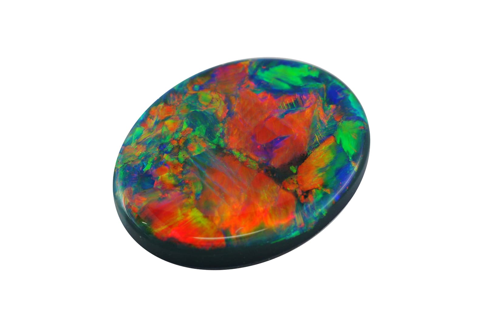  A black opal with big flashes of red from Emil Weis Opals 