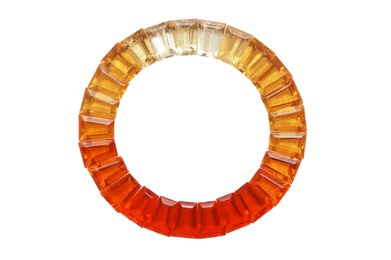 A complete colour spectrum of faceted Mexican fire opal by Emil Weis Opals 