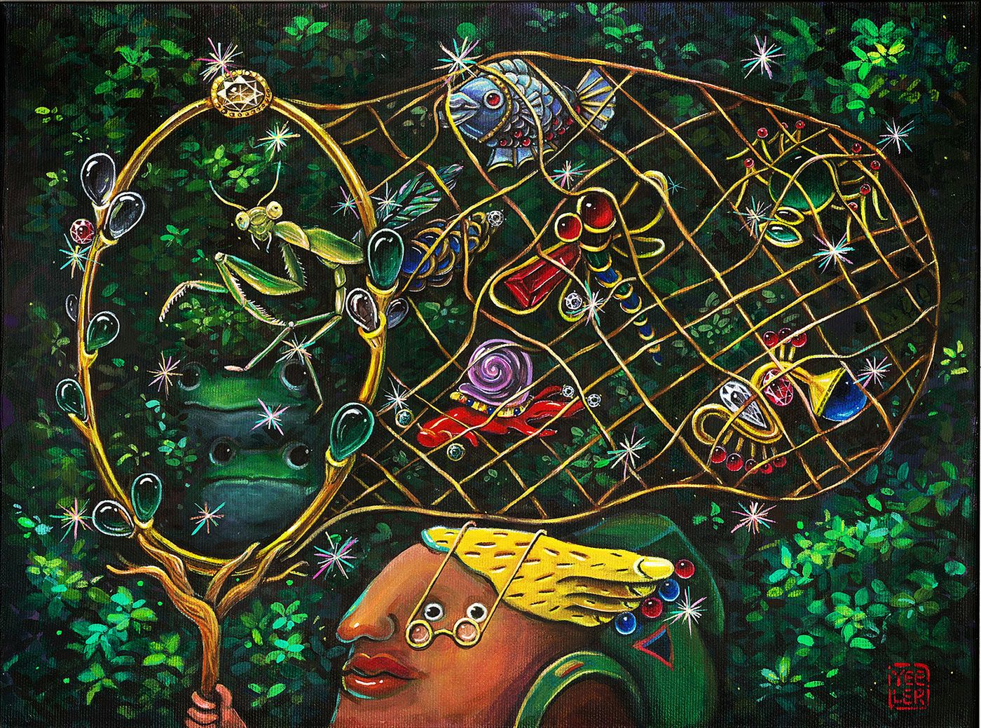  Yeeler Feng acrylic painting created for the FLAIR Project by Katerina Perez