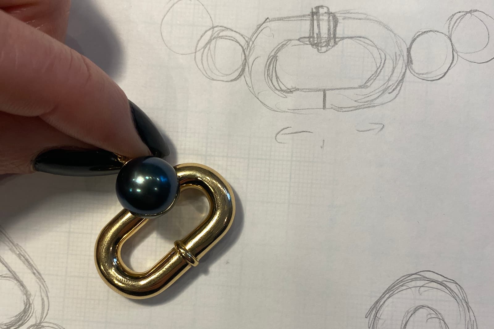  Hannah Martin designs all aspects of her bespoke jewels including clasp components 