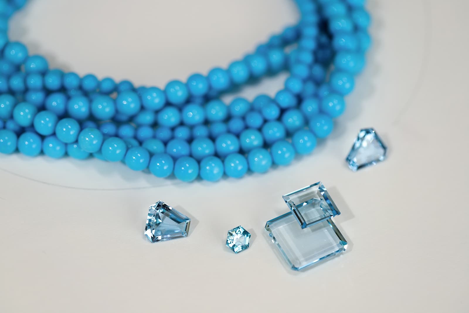  The ideal combination of turquoise and aquamarines for a bespoke creation by Calla Lily