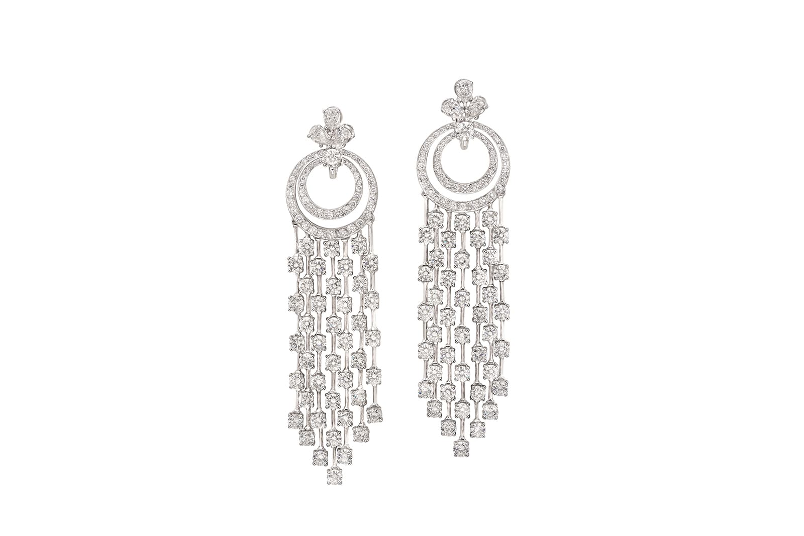  A pair of Graff Waterfall diamond earrings, owned by a Middle Eastern collector, to be sold by Phillips Hong Kong in November 2021