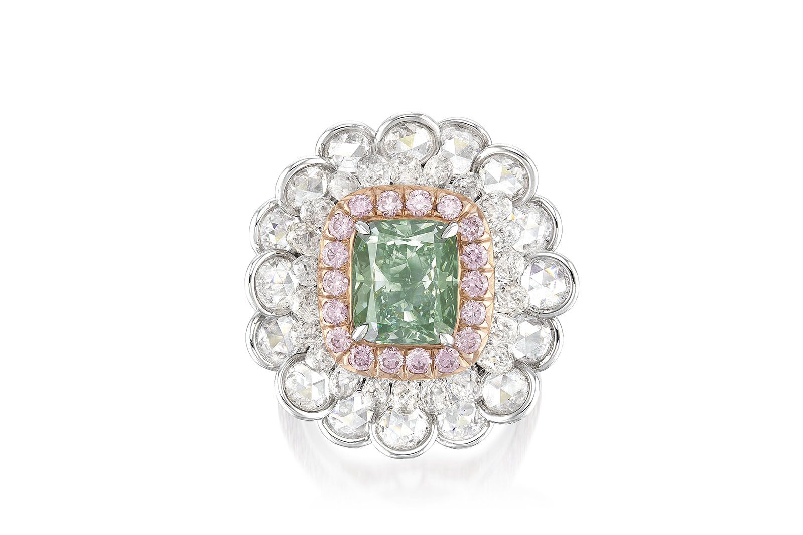  A 3.19 carat fancy deep green diamond ring to be sold by Phillips Hong Kong in November 2021