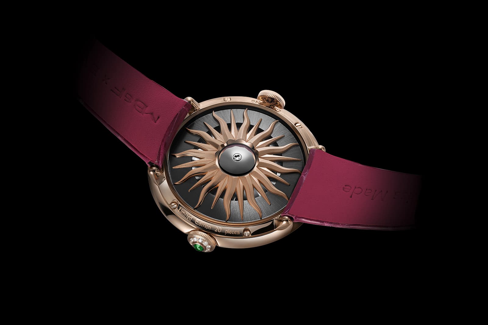  The decorative reverse of the MB&F x Bulgari LM Flying T Allegra watch 