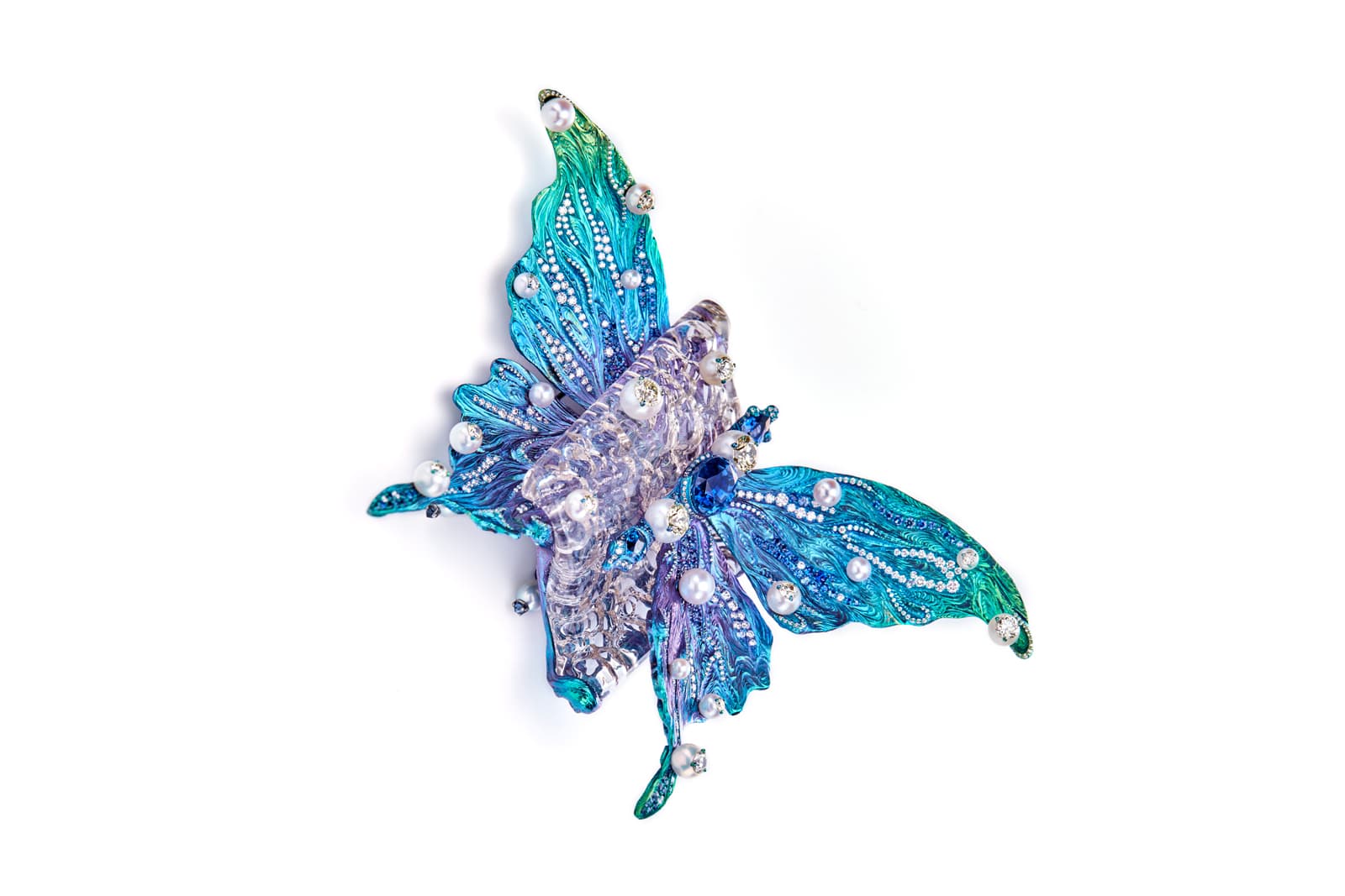  The Heart of the Milky Way butterfly brooch by Wallace Chan