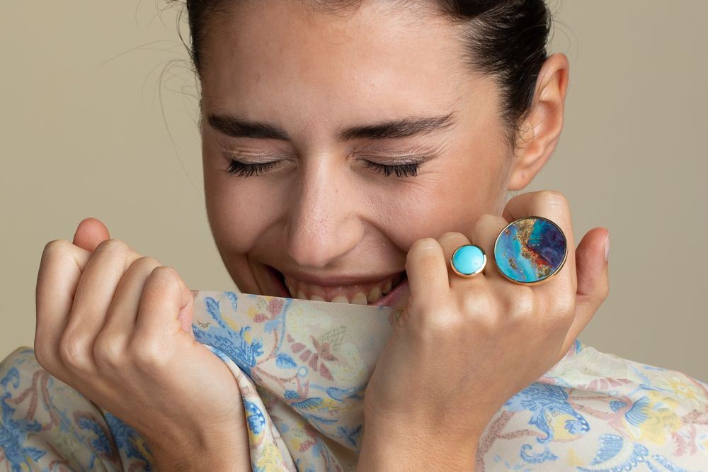 Anna Maccieri Rossi hand painted ring