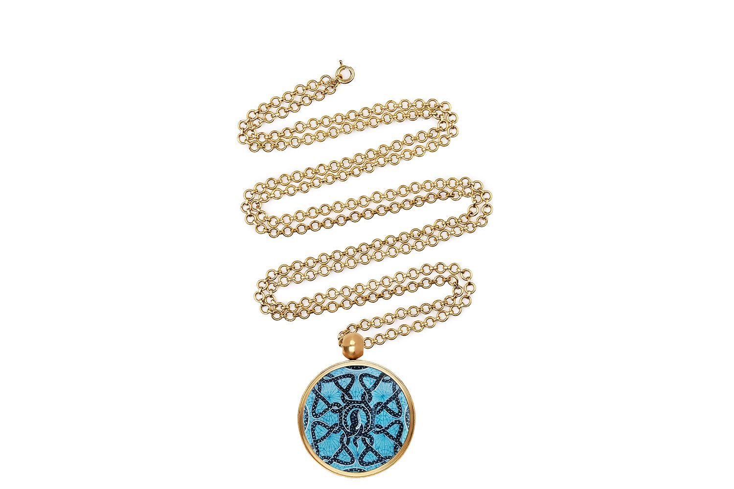  OUROBOROS hand painted pendant