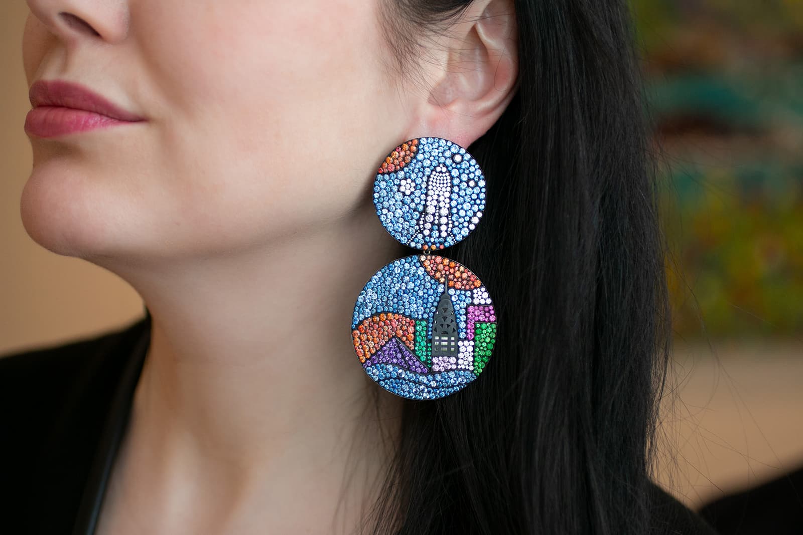  Katerina wearing Antonio Seijo earrings