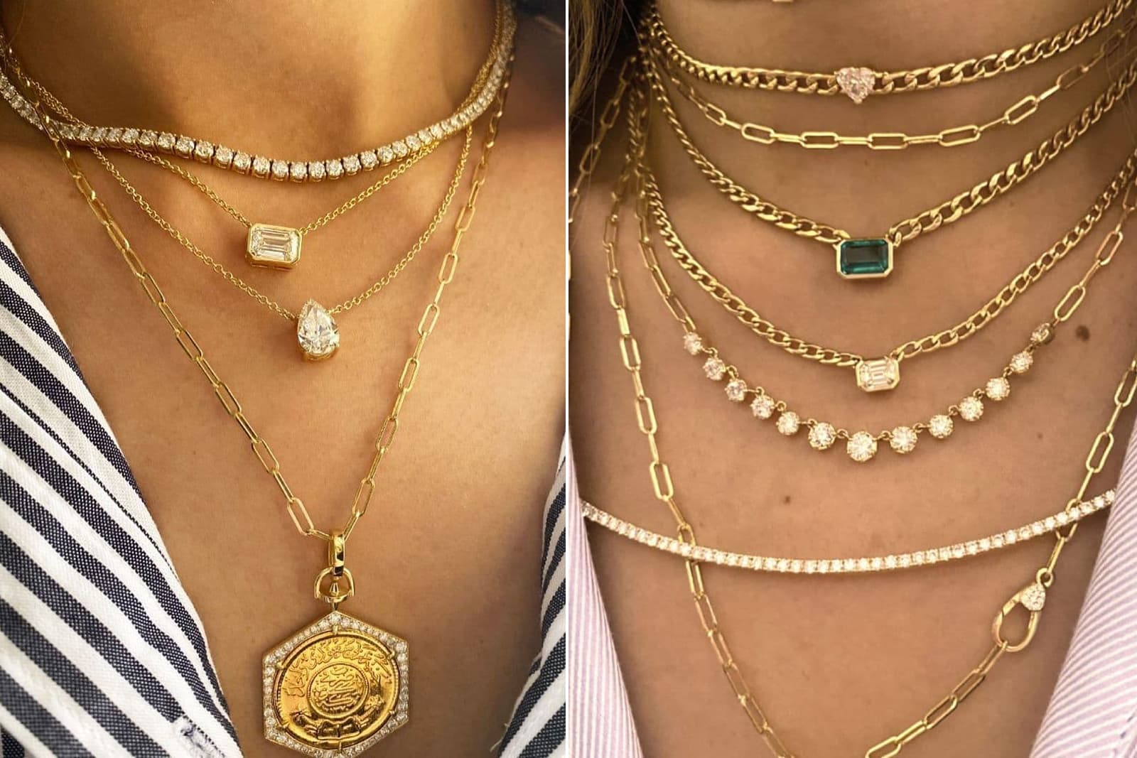 Necklace layering trend hotsell