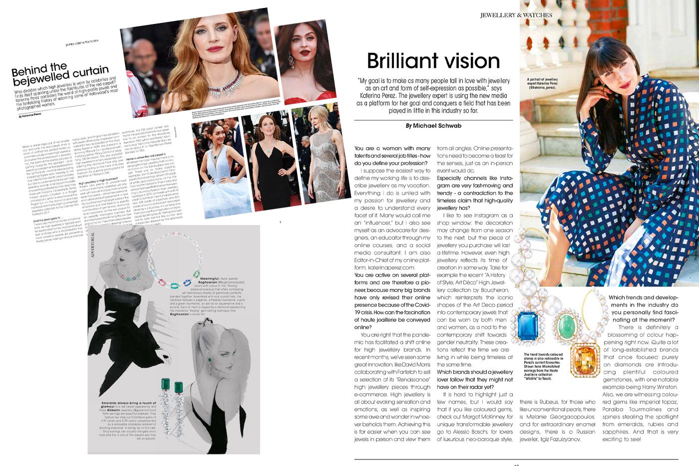 Katerina Perez’s jewellery editorial that featured in the May 2021 edition of L'OFFICIEL Monaco, which she was invited to guest edit