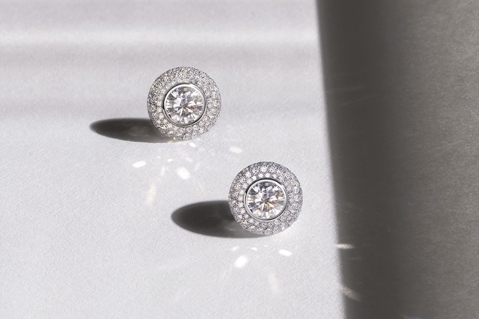  De Beers Jewellers The Alchemist of Light High Jewellery Atomique stud earrings
