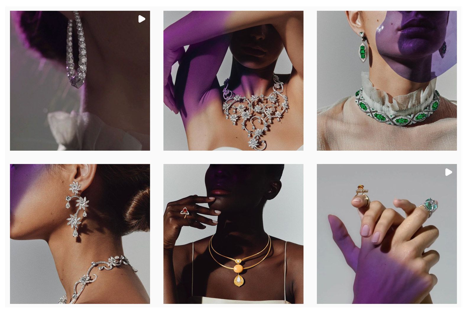 Boghossian's signature purple colour on the brand's Instagram
