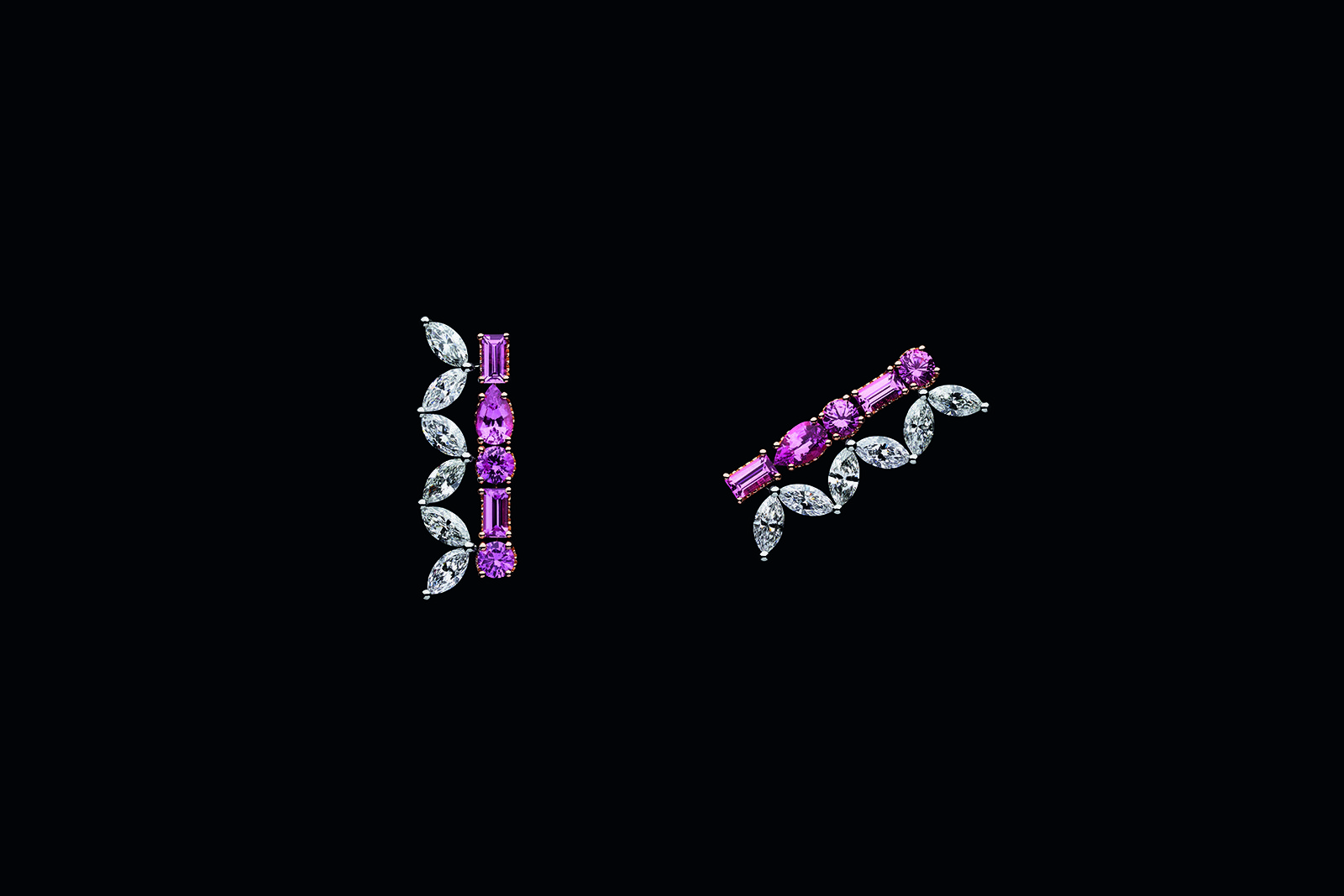  Fancy-cut diamond and gemstone cufflinks from the Dior Joaillerie Galons Dior High Jewellery Collection