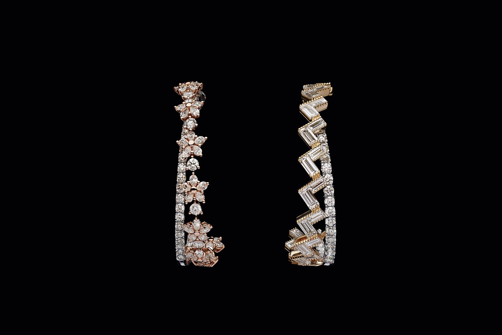  Asymmetrical diamond earrings from the Dior Joaillerie Galons Dior High Jewellery Collection