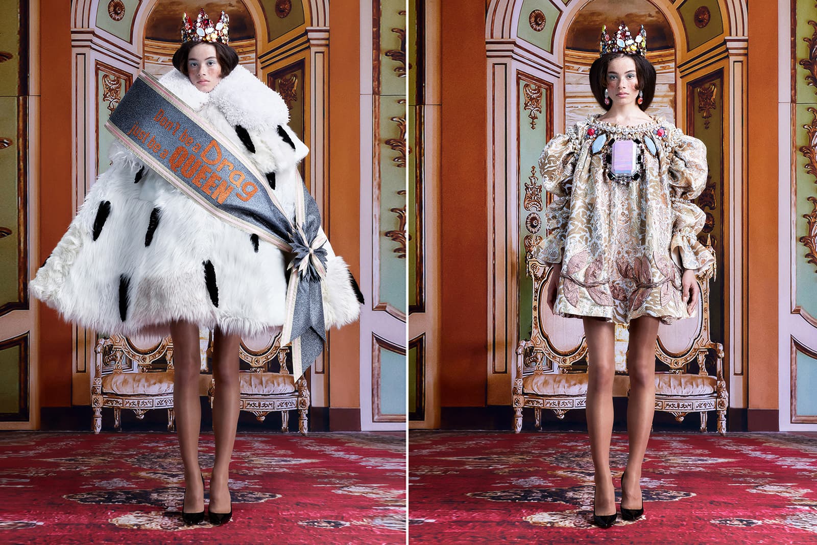  Models wearing the Viktor & Rolf Fall 2021 Haute Couture collection
