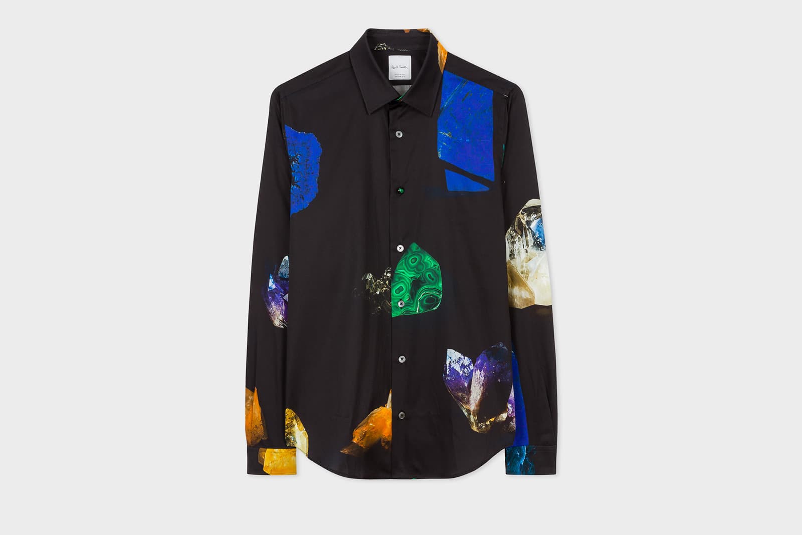  An example of a shirt by Paul Smith inspired by the formation and shape of minerals 