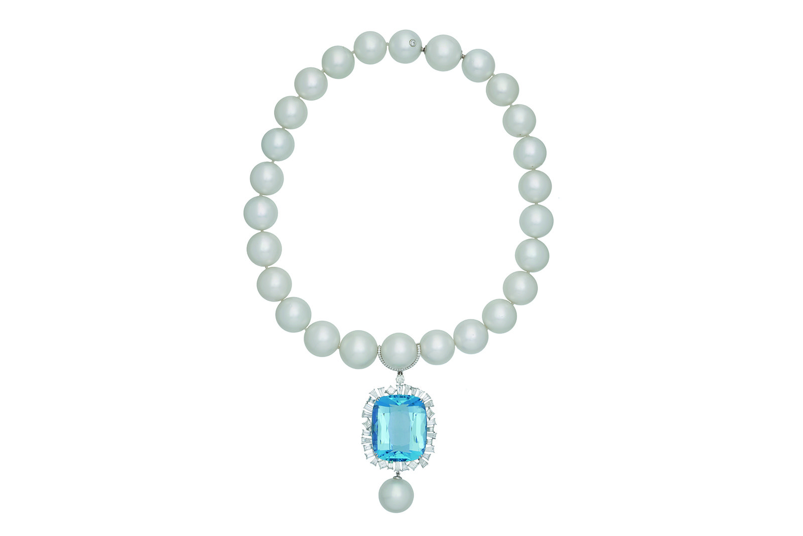  Margot McKinney Atlantic Queen pendant with aquamarine, diamonds and pearls 