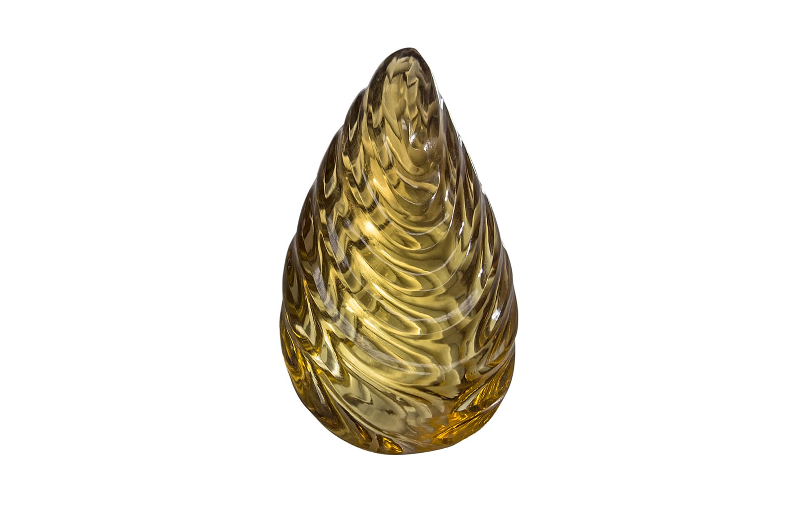  Paisley-inspired 105 carat citrine hand-carved by Naomi Sarna