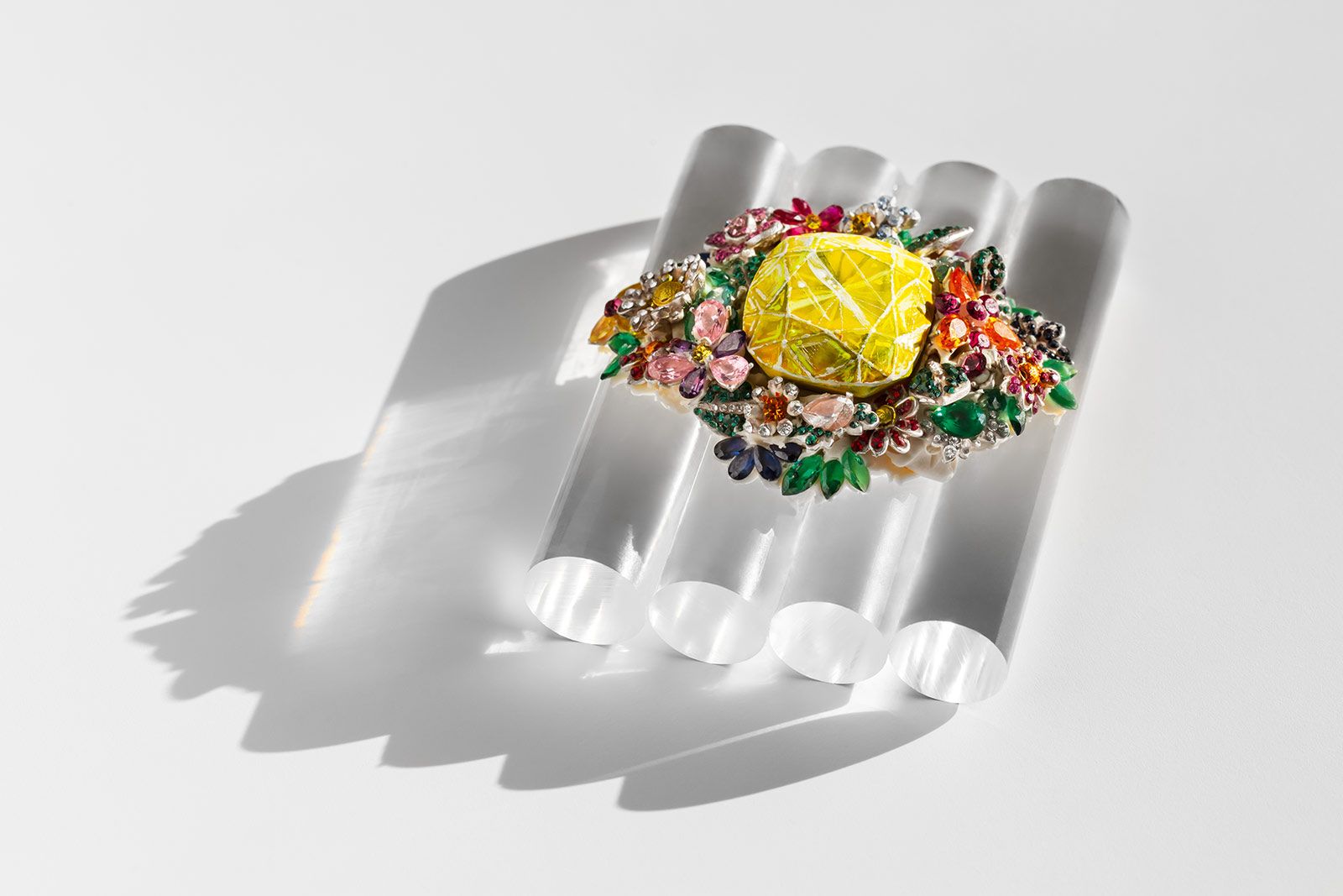 Designing a setting for the Dior Le Montaigne yellow diamond that has been custom-cut to 88.88 carats