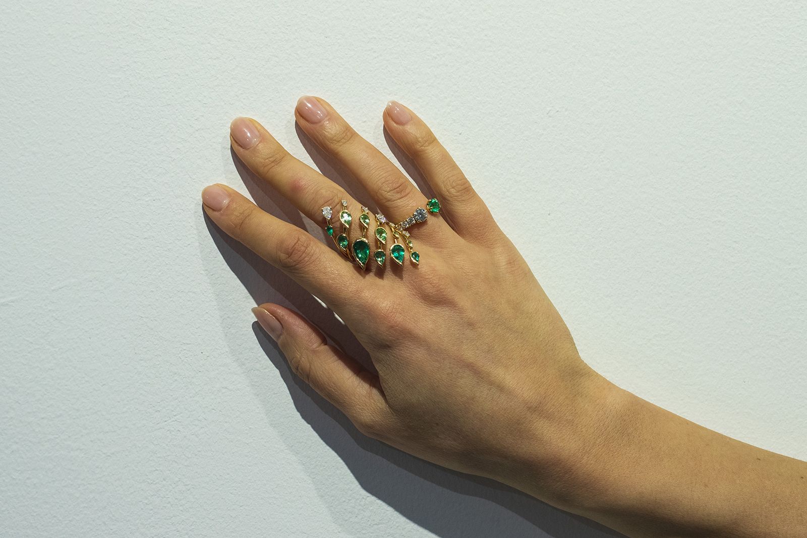  Coloured gemstone and diamond rings included in the Rock Party selling exhibition by A2Z and Christie’s Dubai 