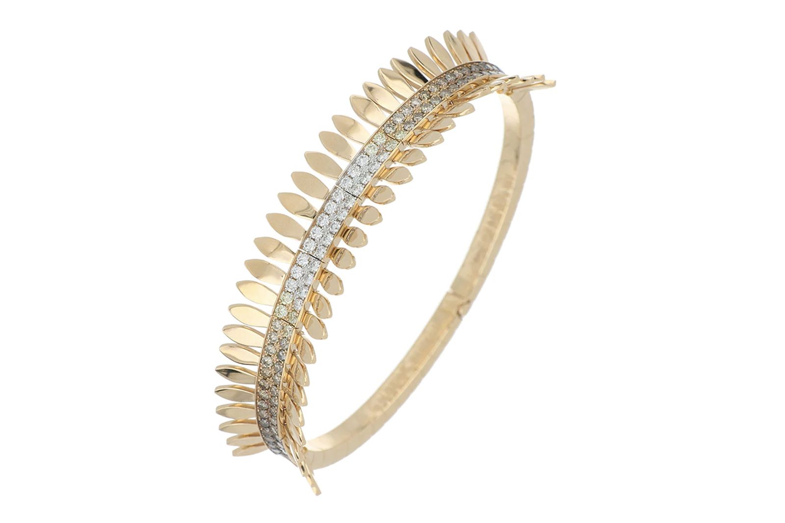  FerriFirenze Spettinato bracelet with white, brown and champagne diamonds in 18k rose gold  