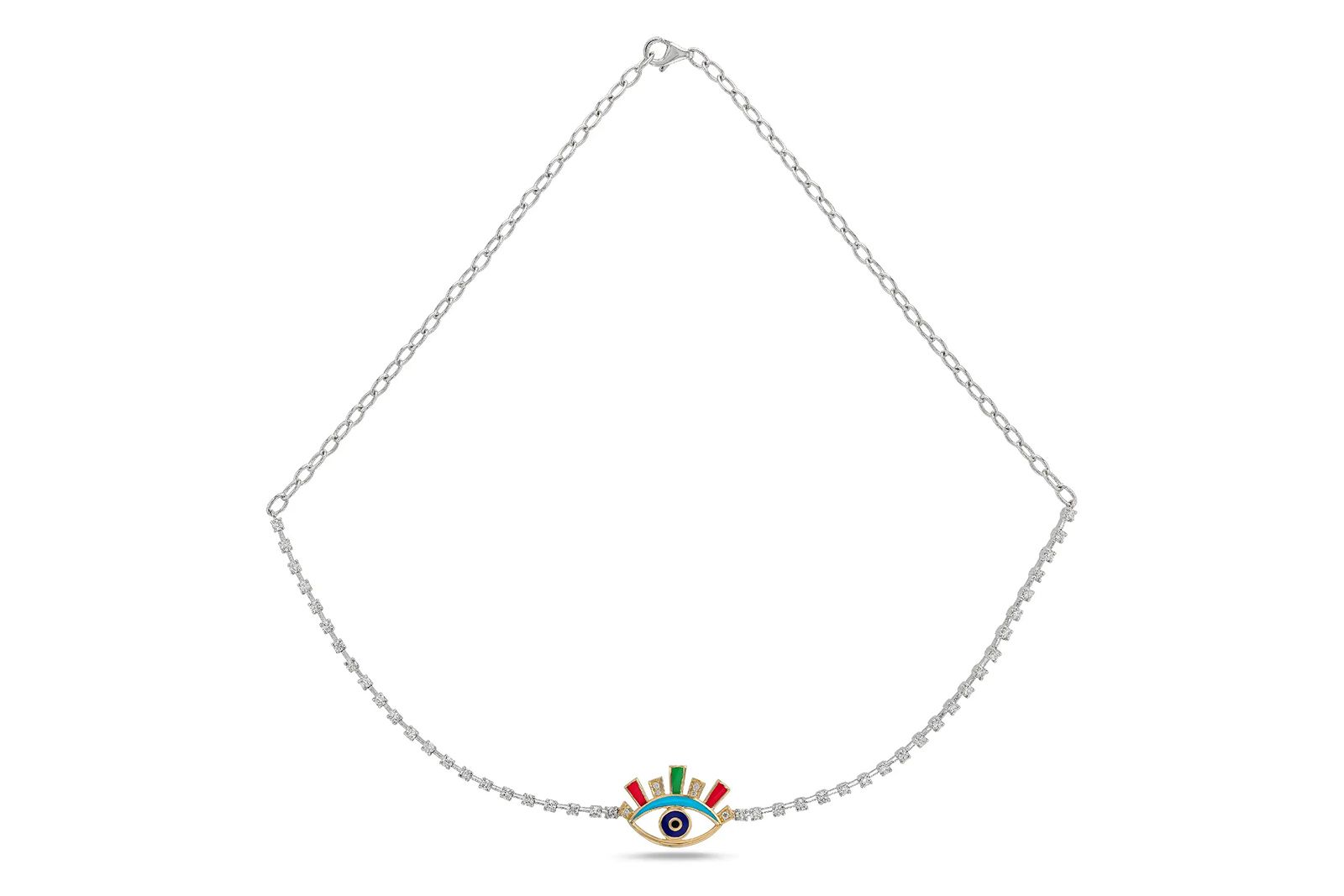  Rock by GS Crazy Eyes pendant with coloured enamel 