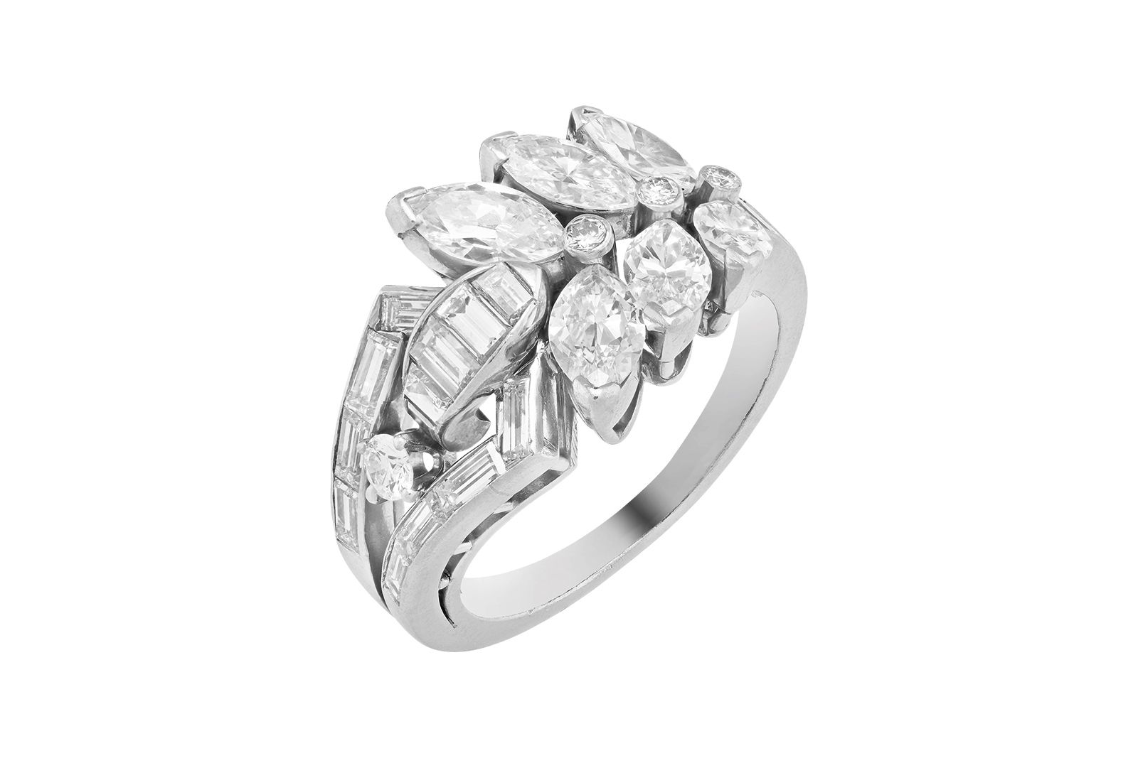  Van Cleef & Arpels platinum and diamond ring from the Heritage Collection, circa 1955