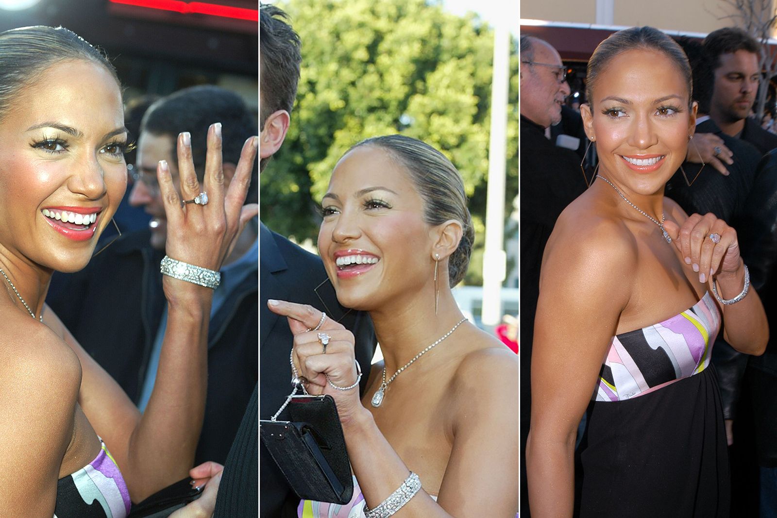  Jennifer Lopez was presented with a pink diamond engagement ring by Ben Affleck in 2002