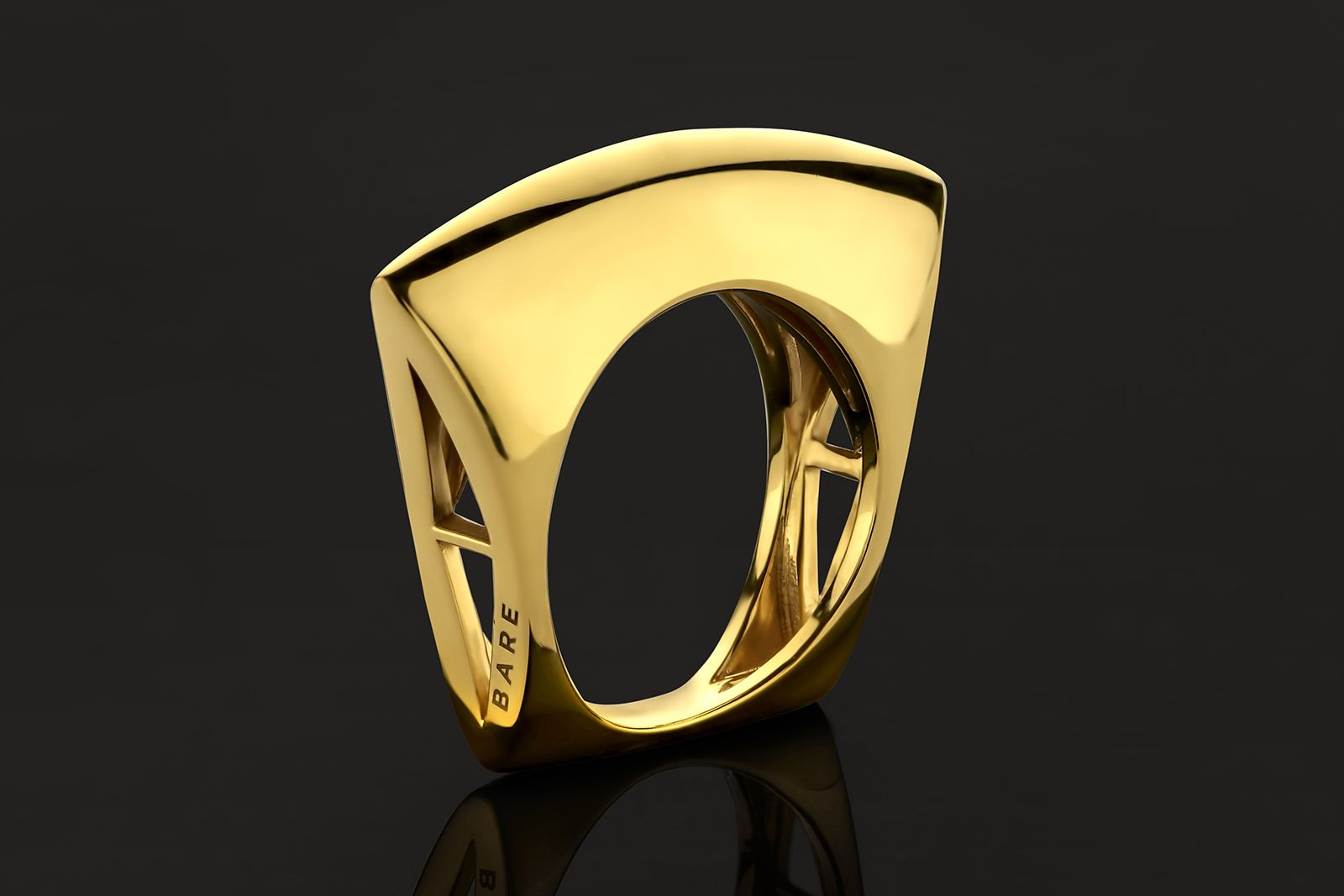  BARE by Dries Criel Lotus ring in yellow gold 