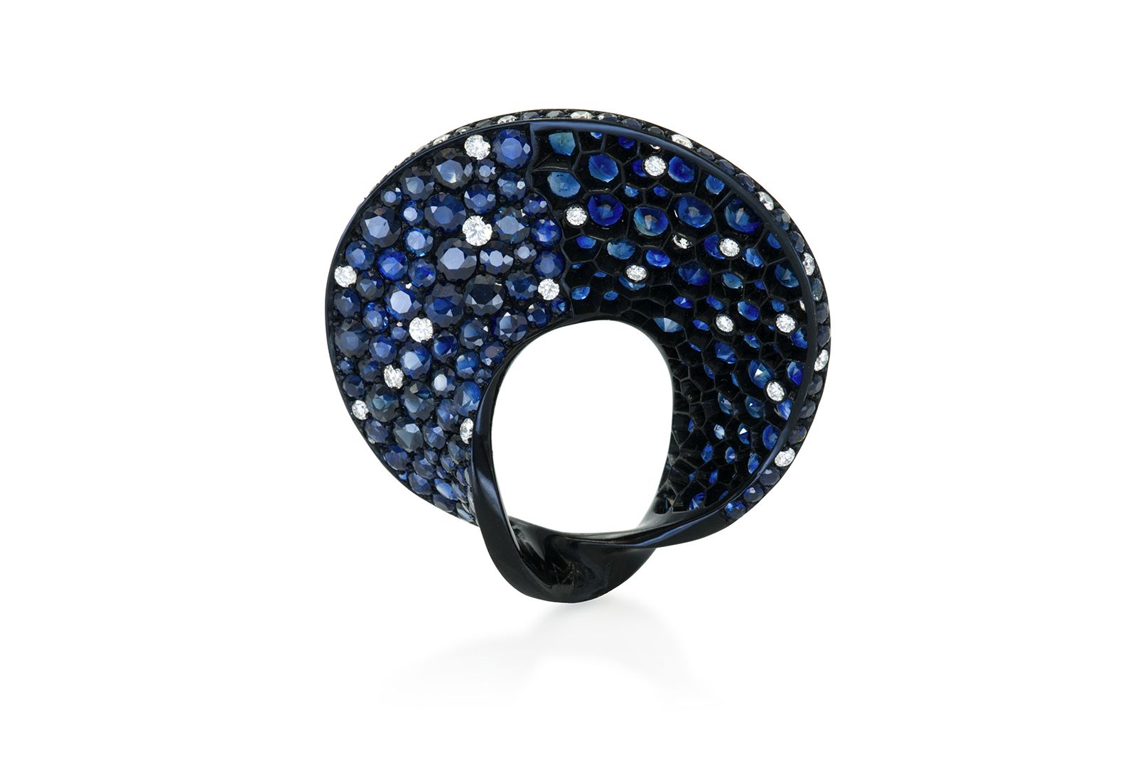  MAD Joaillerie Eternity Night ring with sapphires and diamonds