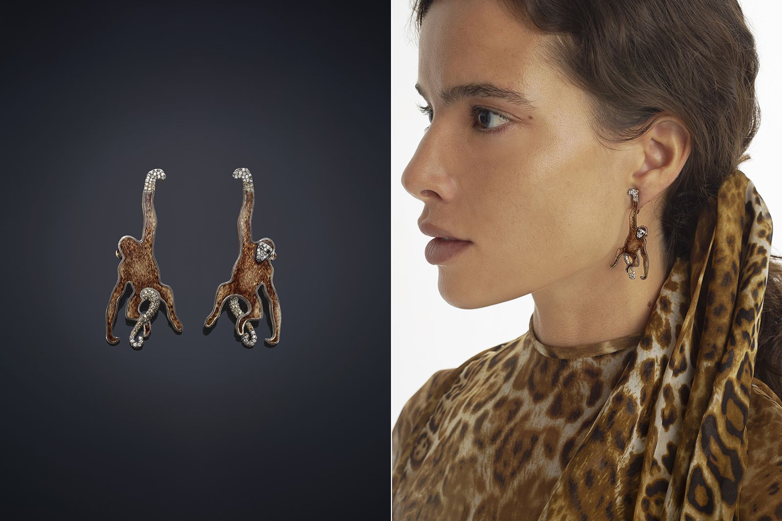  Luz Camino Monkey earrings 