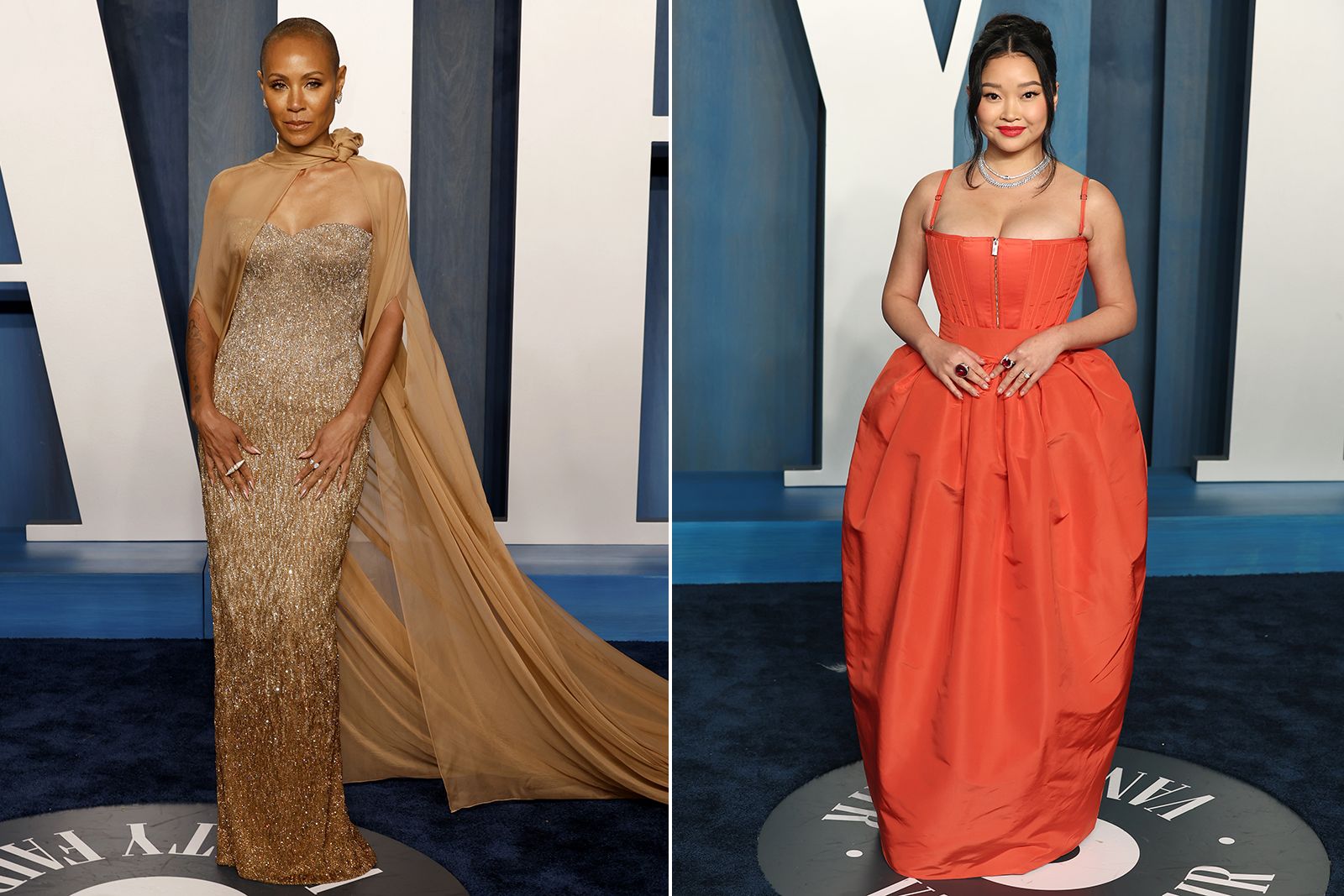  Jada Pinkett Smith and Lana Condor at the Vanity Fair Oscars 2022 after party in jewels by Boucheron