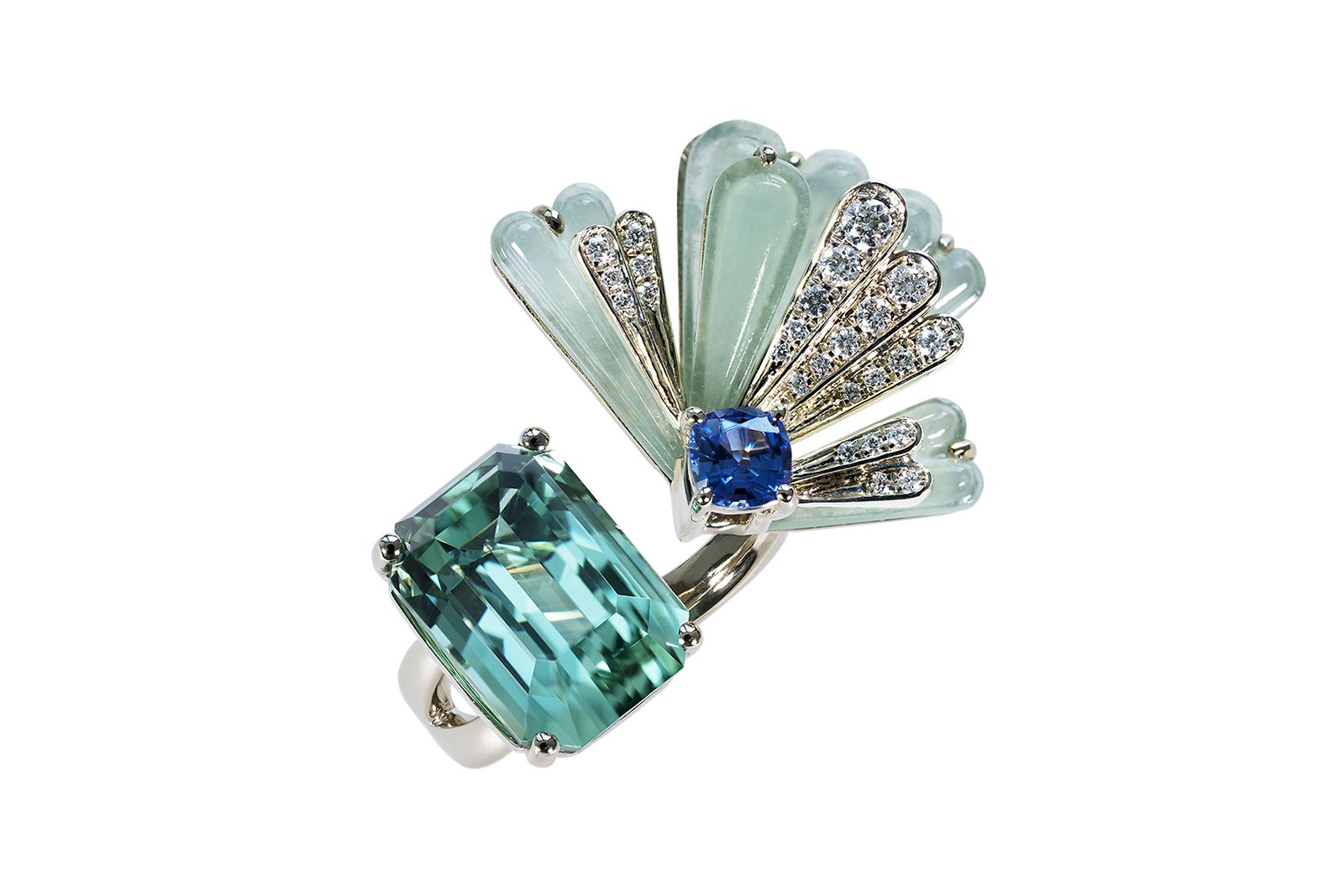  Paradise in Harmony ring from the Portraits of Porcelain collection by Simone Jewels