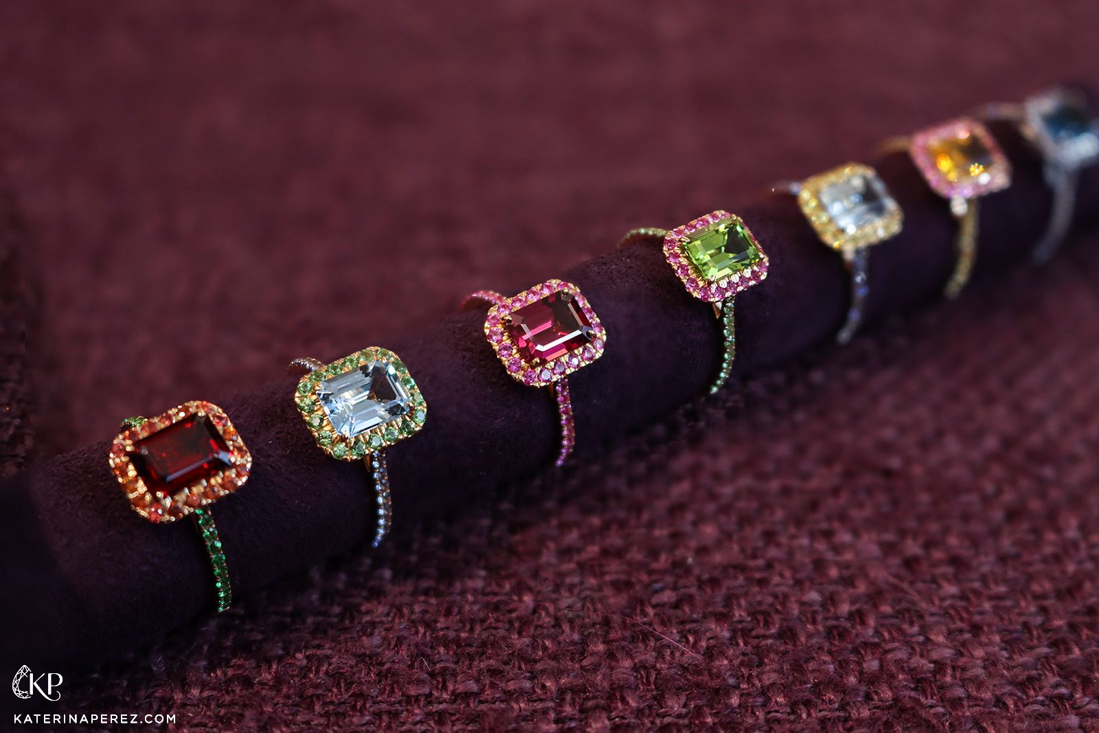 Isabelle Langlois gemstone dress rings 