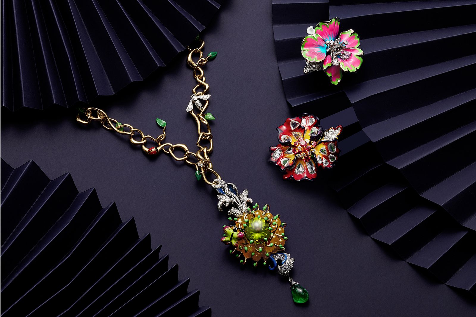 Dior creations from Victoire de Castellane's 2008 Milly Carnivora collection in the Bonhams London Jewels sale