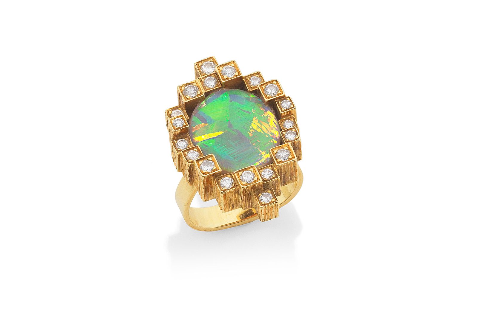  Grima opal and diamond dress ring from 1984 (Lot 7, estimate £3,000 - £5,000), due to be sold by Bonhams at its upcoming London Jewels auction