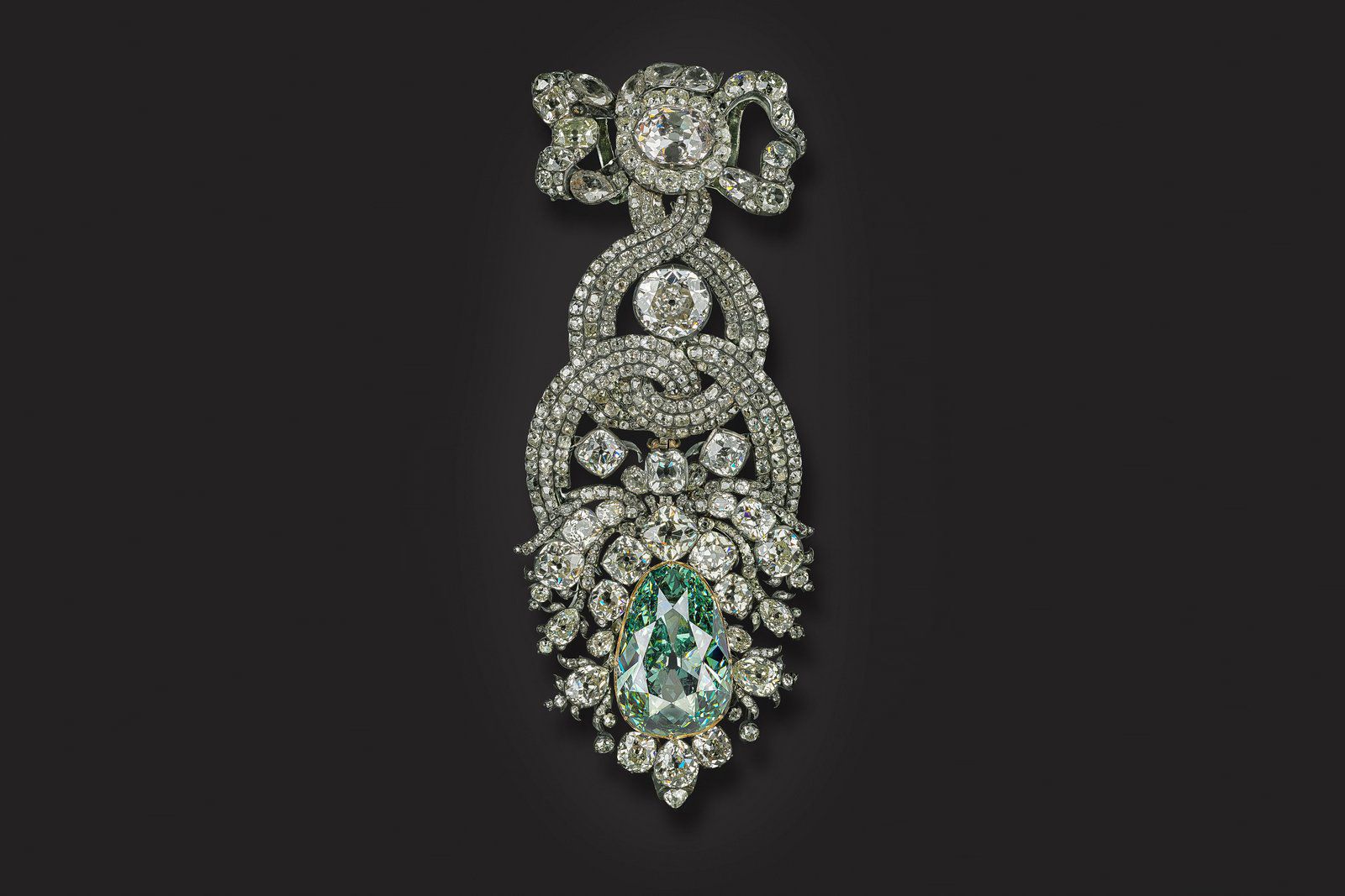 Dresden Green diamond brooch