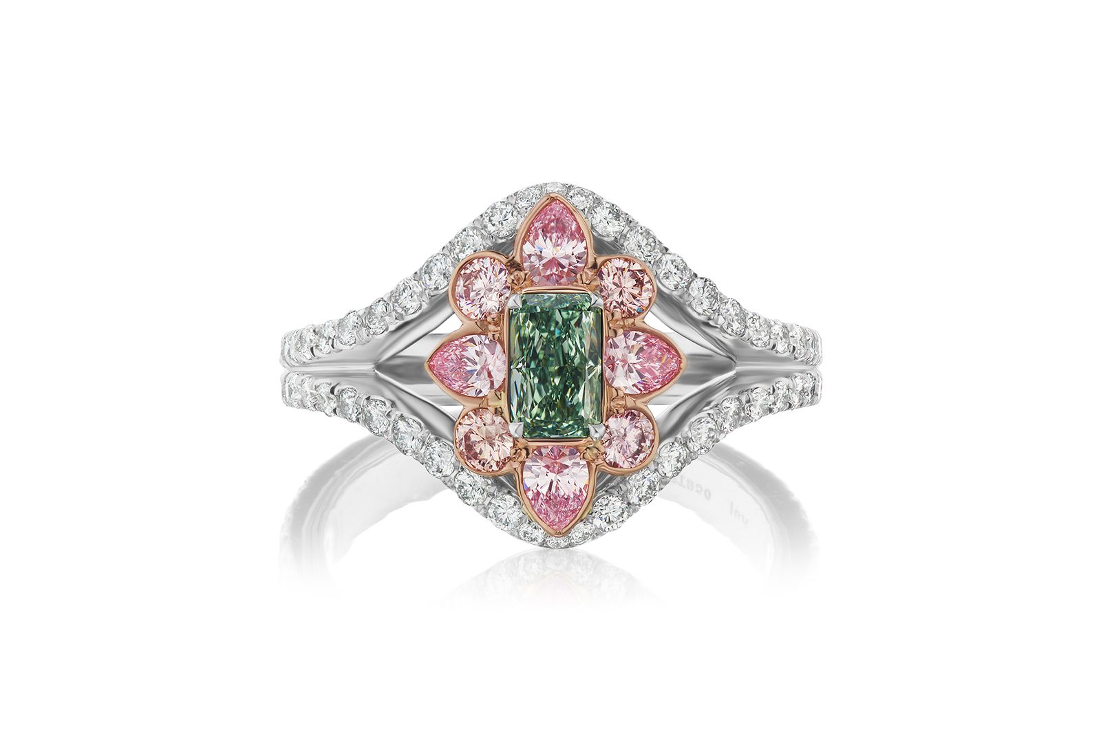  Gems of Note green diamond ring