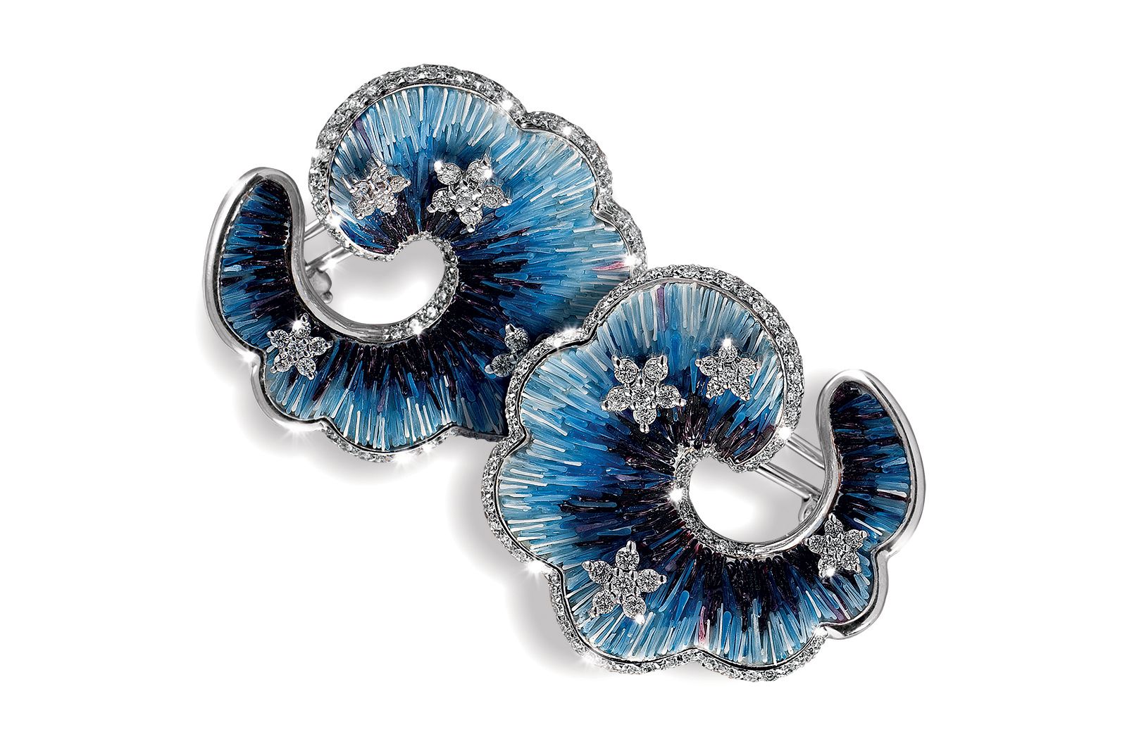  SICIS Contraires earrings with diamonds and micro-mosaic